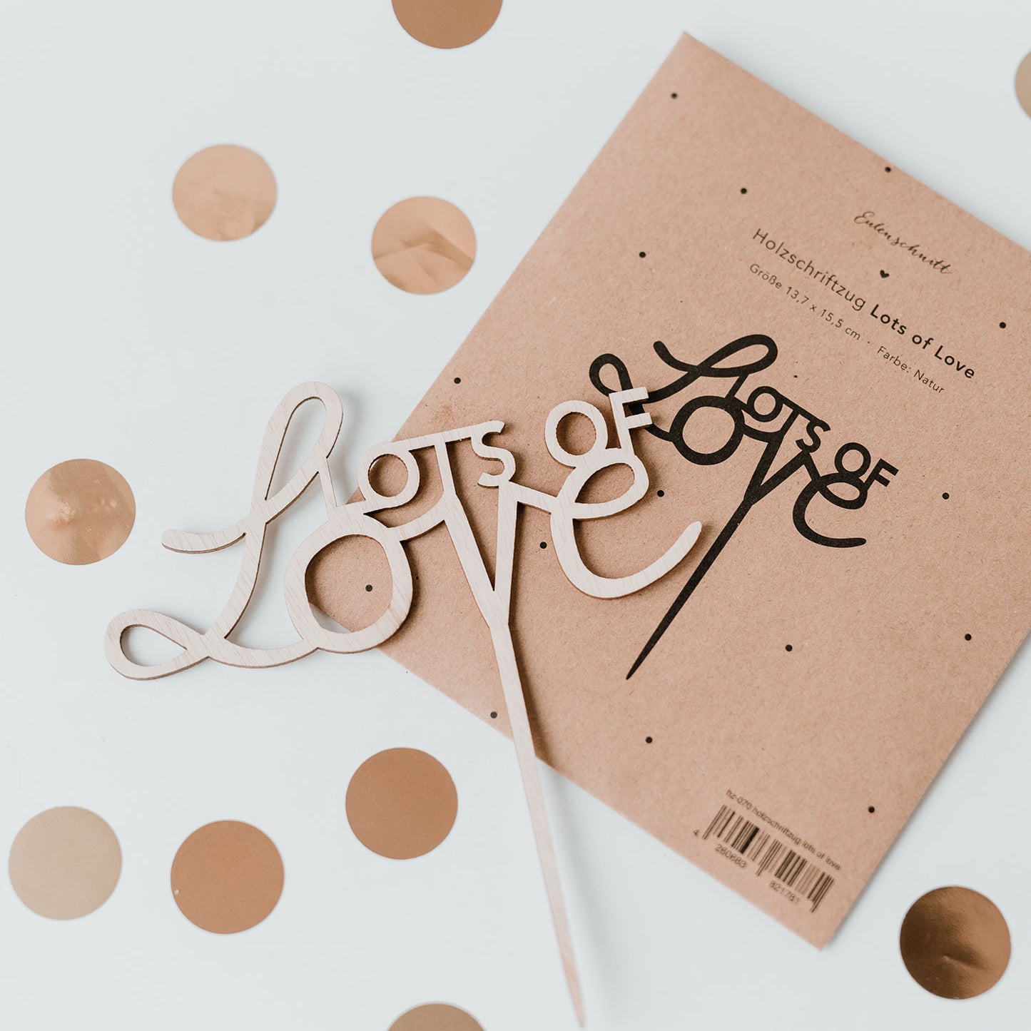 Cake Topper Lots of Love (VE = 8 Stk)