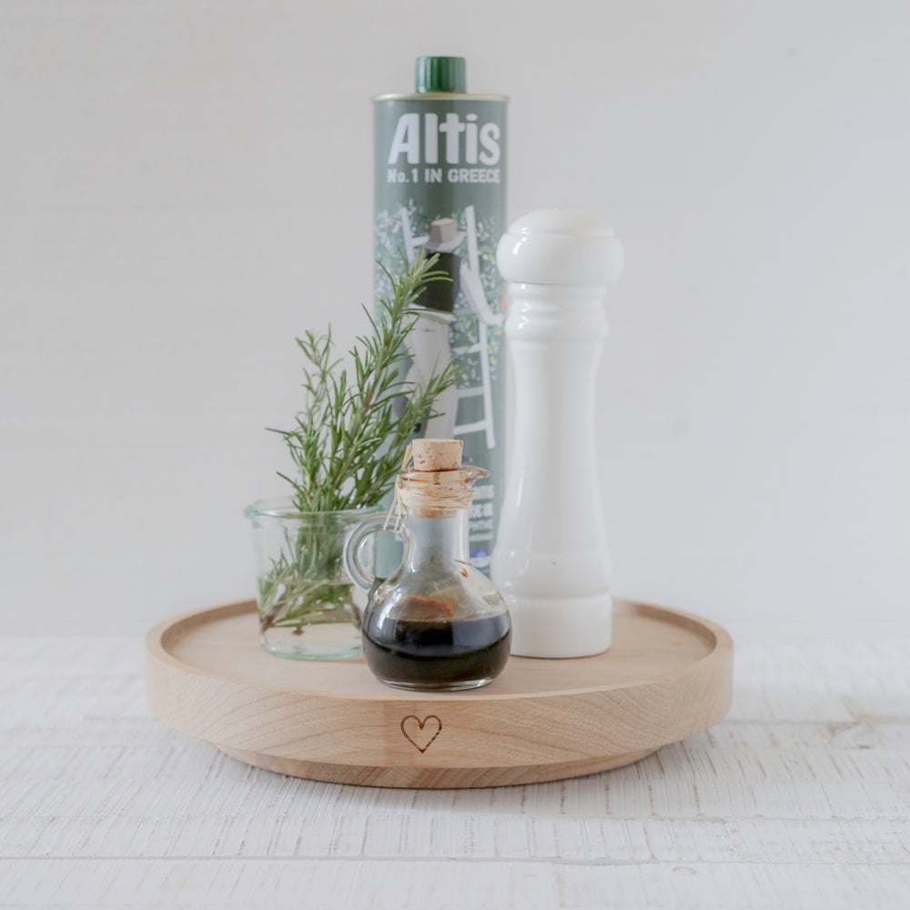 Oak Turning Plate heart 28cm (PU = 3 pieces)
