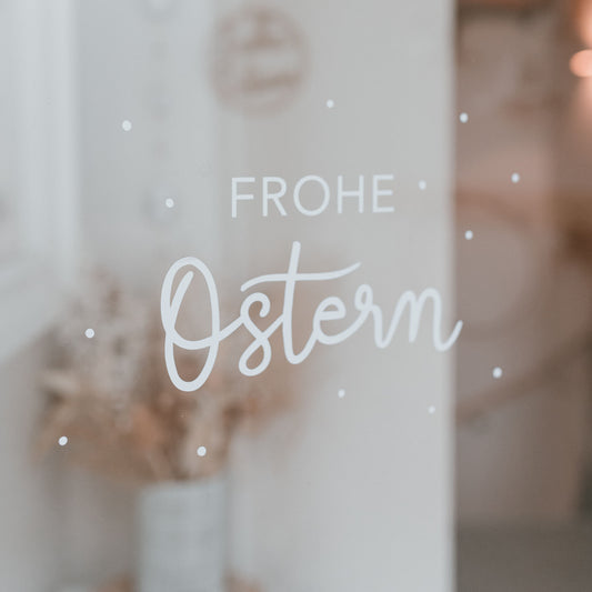 Autocollant mural "Frohe Ostern/Joyeuses Pâques" (UE = 6 Pièces)