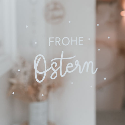 Autocollant mural "Frohe Ostern/Joyeuses Pâques" (UE = 6 Pièces)