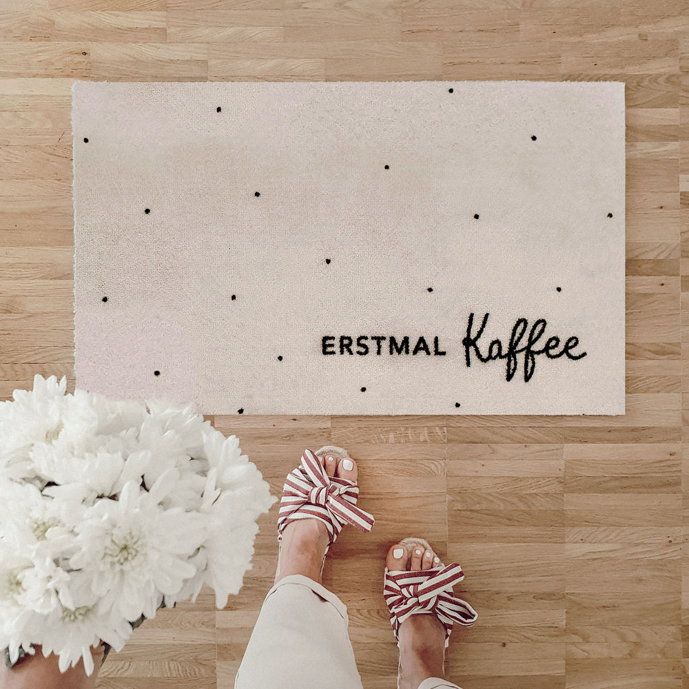 Waschbare Fußmatte Erstmal Kaffee  75 x 45 (VE = 6 Stk)