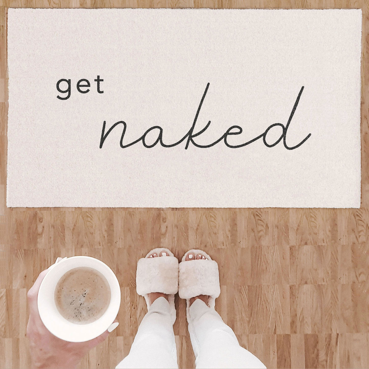 Waschbare Matte Get naked