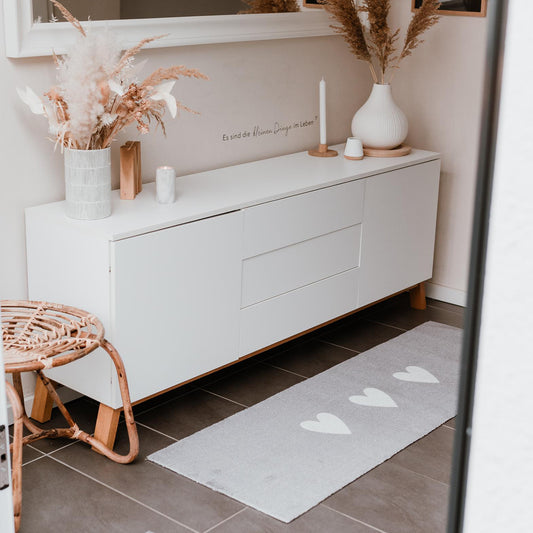 Washable runner hearts