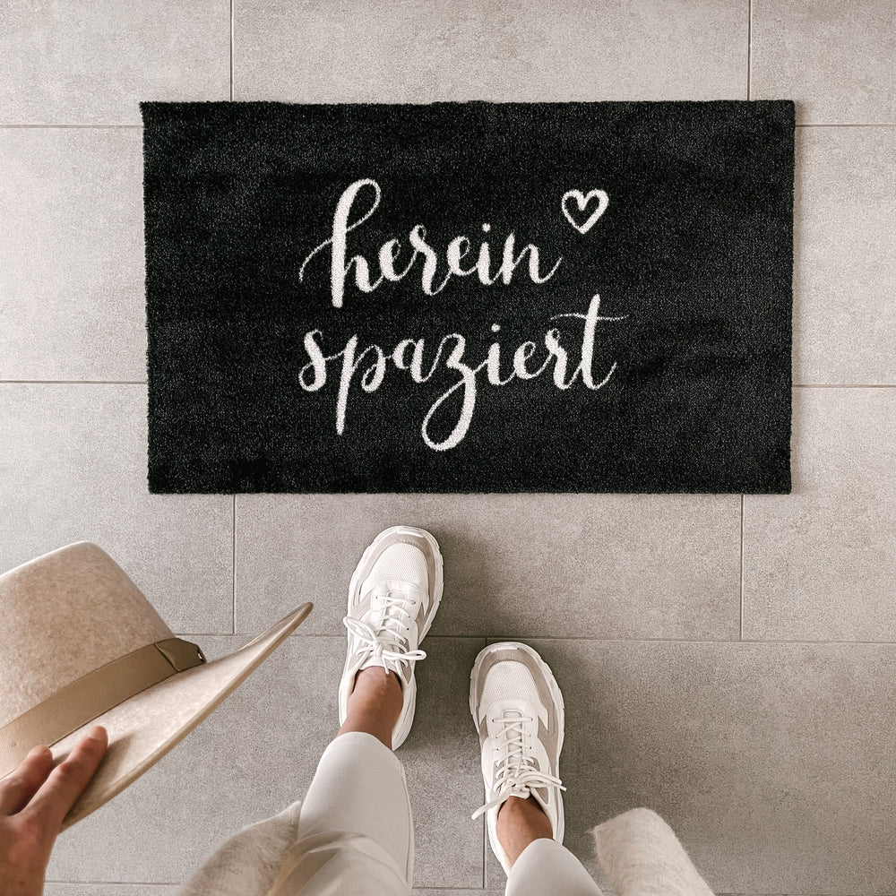 Washable doormat Come in black 75 x 45 (PU = 6 pieces)