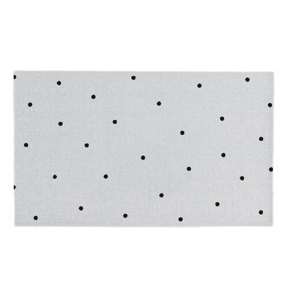 Waschbare Matte Punkte Hellgrau 120 x 67