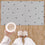 Waschbare Matte Punkte Hellgrau 120 x 67