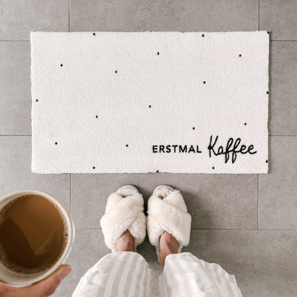 Waschbare Fußmatte Erstmal Kaffee  75 x 45 (VE = 6 Stk)