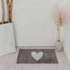 Washable doormat white heart 75 x 45 (PU = 6 pieces)