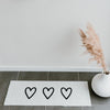 Petit paillasson lavable Coeurs crème (UE = 6 Pièces)