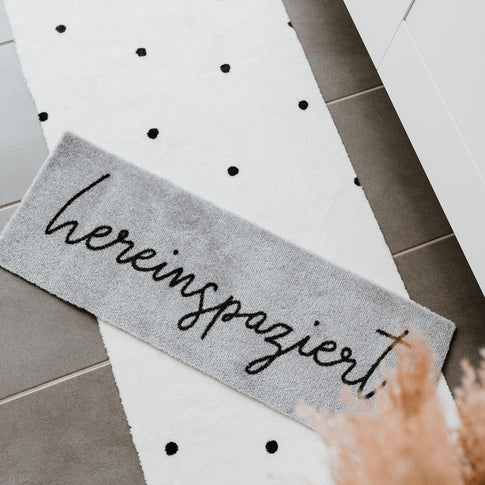 Small washable doormat Gray Come in 75 x 25 (PU = 6 pieces)