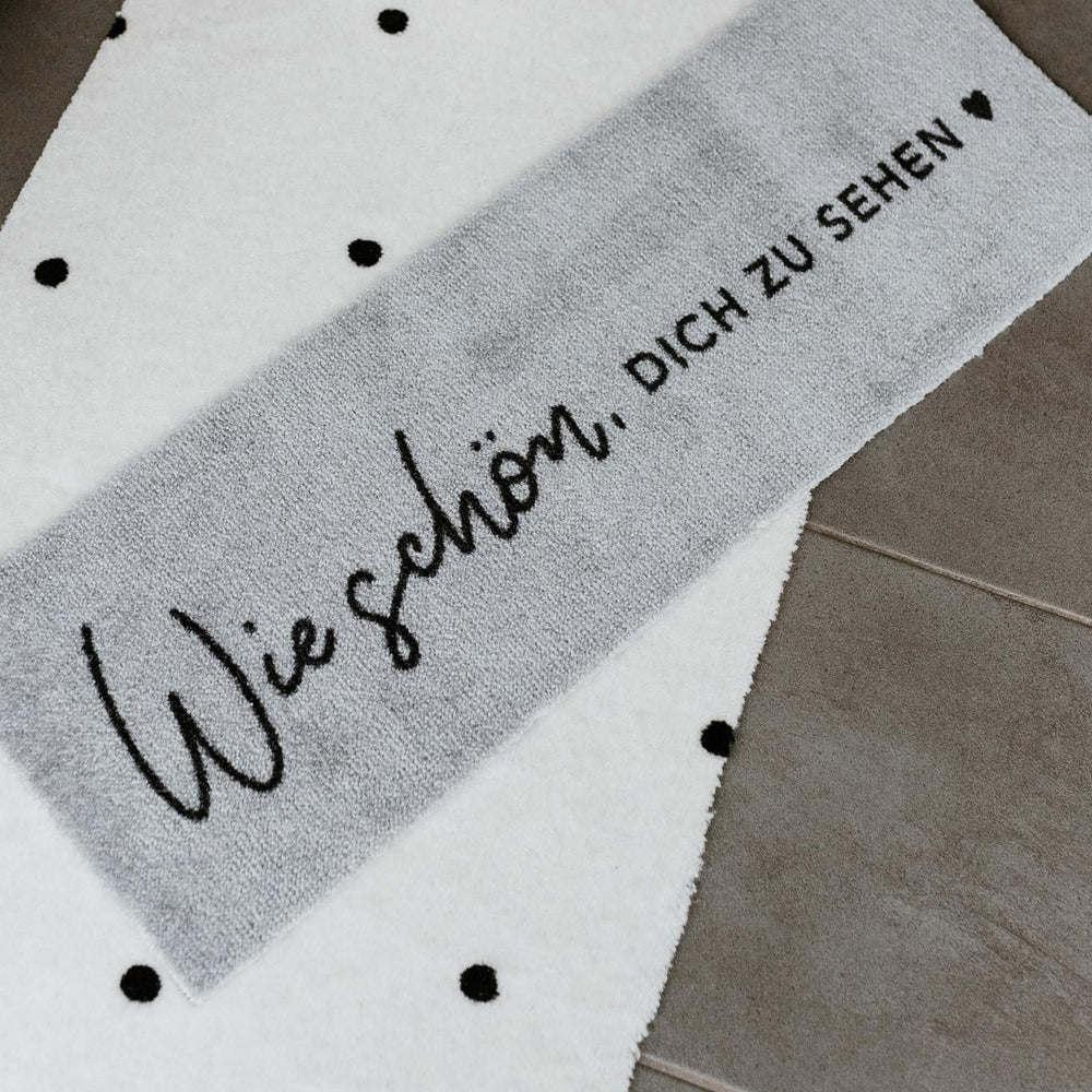 Small washable doormat Gray How Beautiful 75 x 25 (PU = 6 pieces)