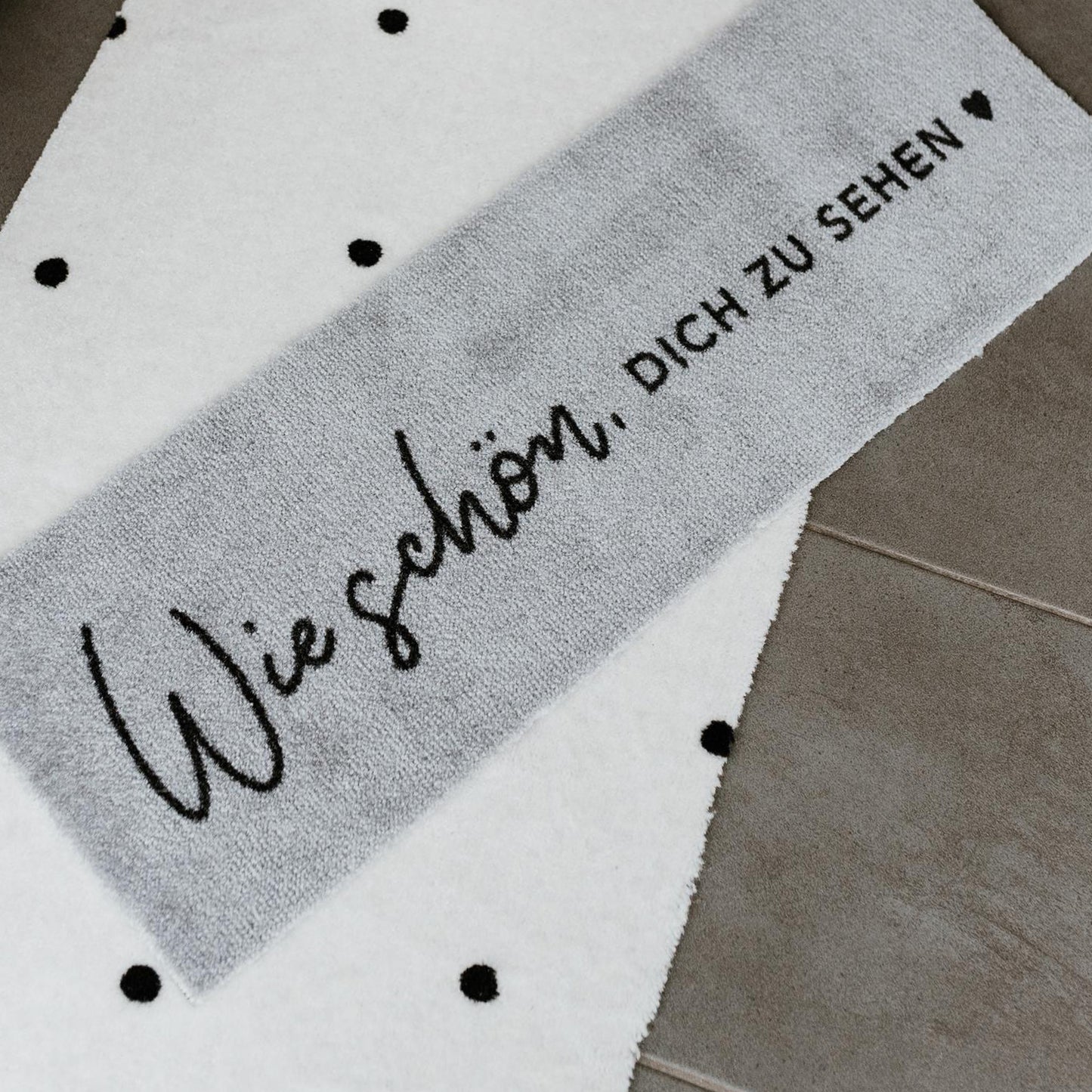 Small washable doormat Gray How Beautiful 75 x 25 (PU = 6 pieces)