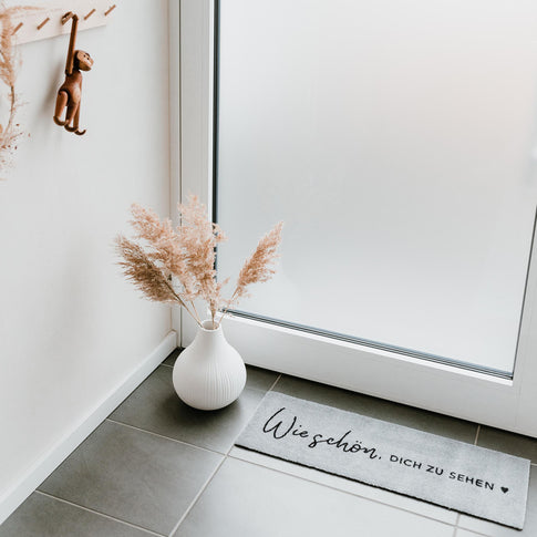 Small washable doormat Gray How Beautiful 75 x 25 (PU = 6 pieces)