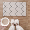 Washable doormat checks cream 75 x 45 (PU = 6 pieces)