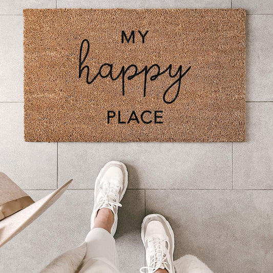 Coconut doormat Happy Place (PU = 6 pieces)