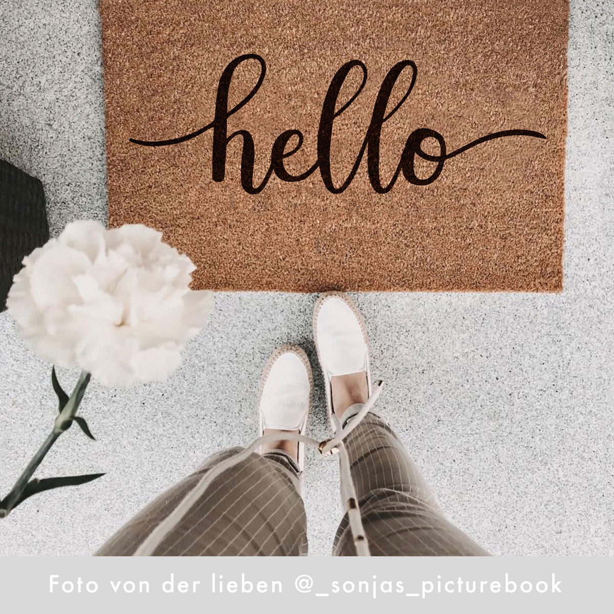 Kokos Fußmatte Hello (VE = 6 Stk)