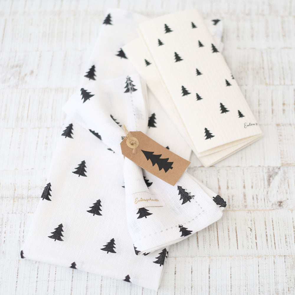 Linen tea towels firs in a set of 2 (PU = 5 pieces)