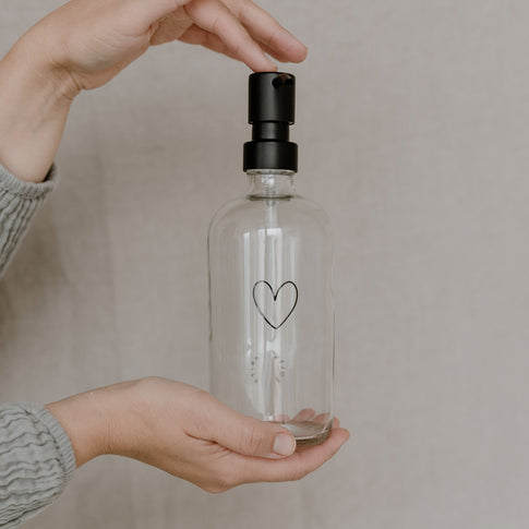 Distributeur de savon Coeur transparent 500ml (UE = 6 Pièces)