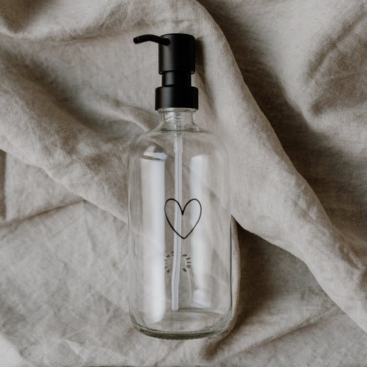 Seifenspender Herz transparent 500ml (VE = 6 Stk)