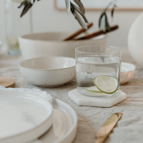 Trinkglas im 2er Set Selflove weiß (VE = 4 Sets)