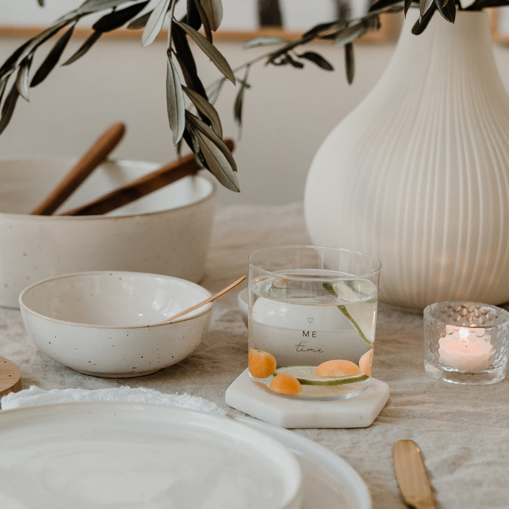 Trinkglas im 2er Set Selflove weiß (VE = 4 Sets)