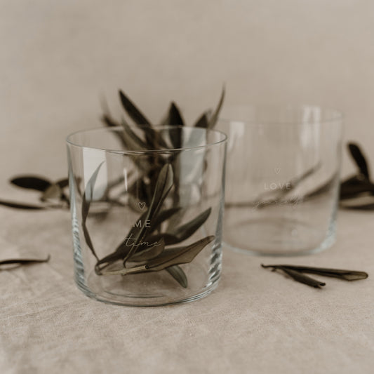 Verre à eau en lot de 2 Selflove blanc (UE = 4 Ensembles)