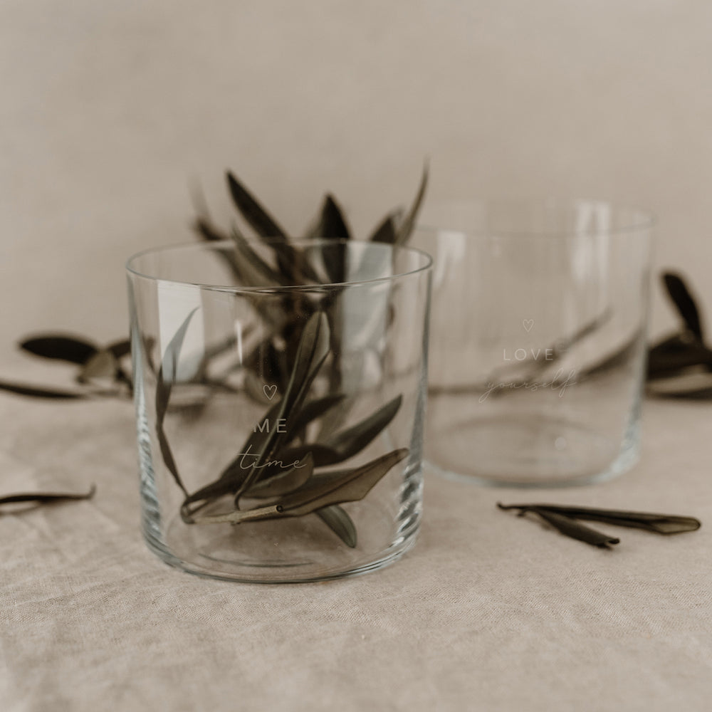 Trinkglas im 2er Set Selflove weiß (VE = 4 Sets)