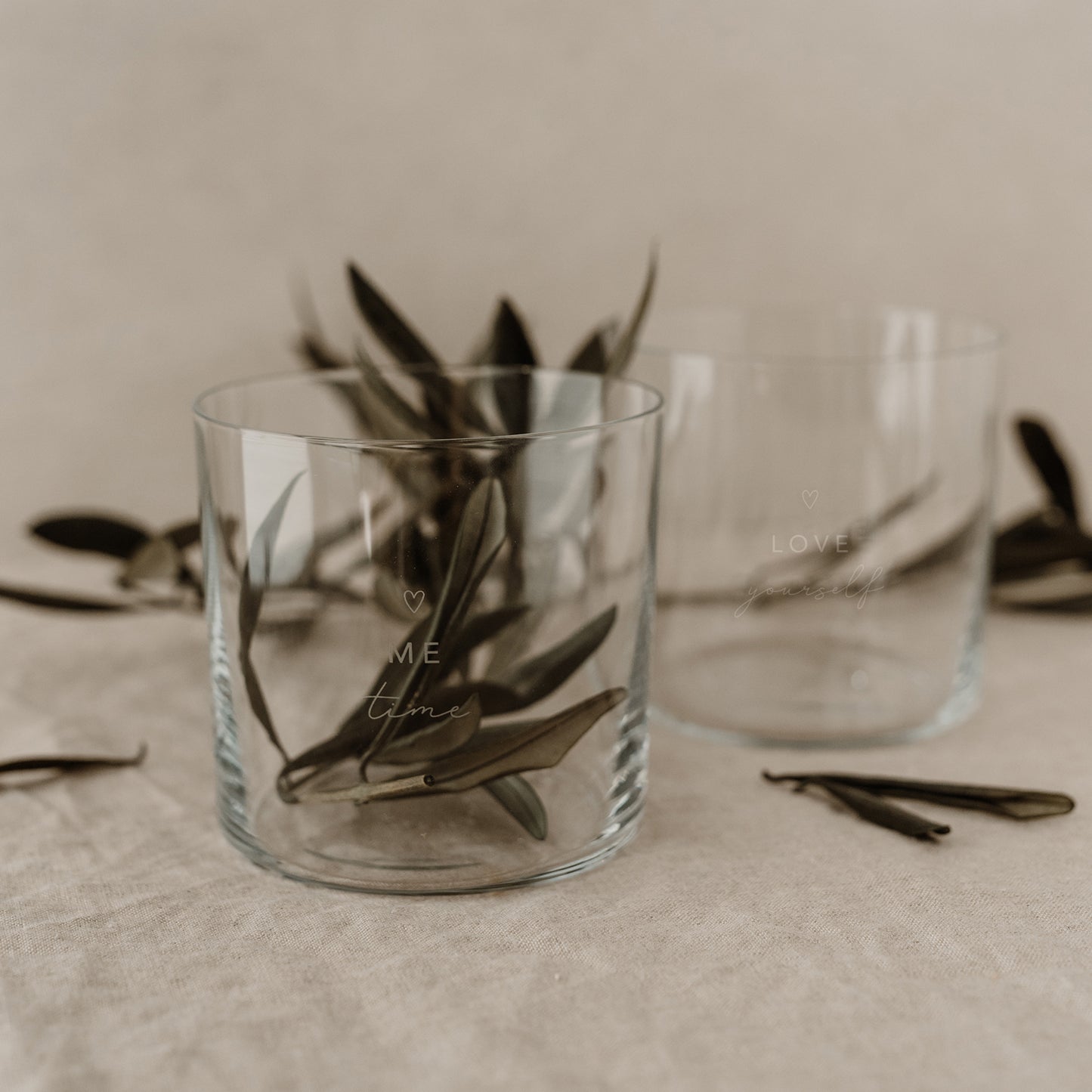 Trinkglas im 2er Set Selflove weiß (VE = 4 Sets)