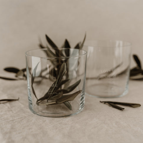 Trinkglas im 2er Set Selflove weiß (VE = 4 Sets)