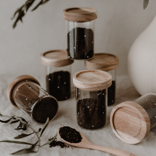 Mini Vorratsgläser Punkte im 6er Set (VE = 2 Sets)