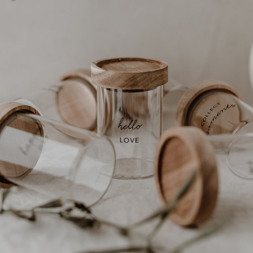 Mini Vorratsgläser Little Things schwarz  im 6er Set (VE = 2 Sets)