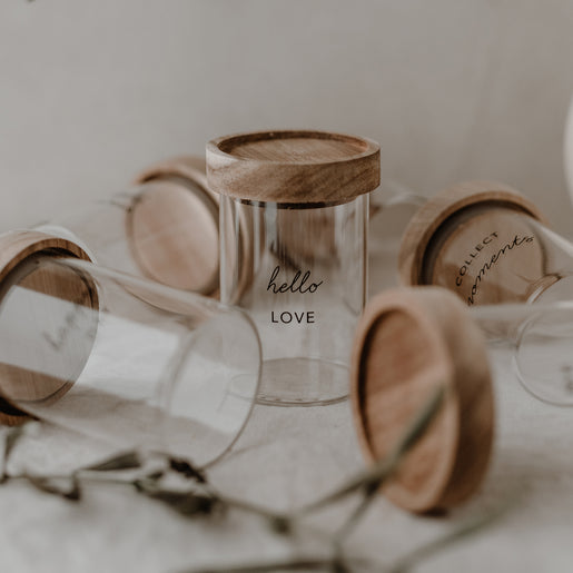 Mini Vorratsgläser Little Things schwarz  im 6er Set (VE = 2 Sets)