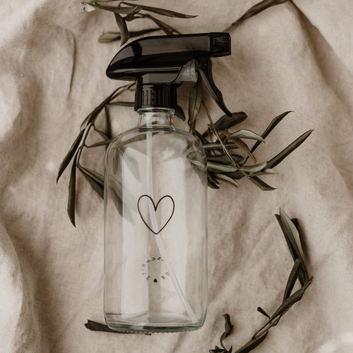 Sprühflasche Herz transparent 500ml (VE = 6 Stk.)