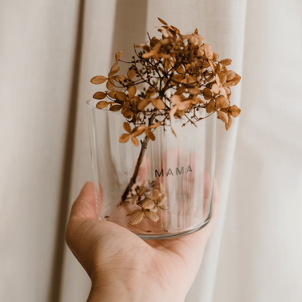 Verres à eau Mama & Mini noir en lot de 2 (UE = 4 Ensembles)