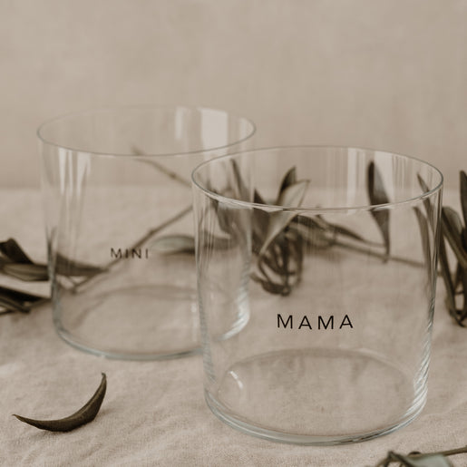 Trinkglas im 2er Set Mama & Mini (VE = 4 Sets)