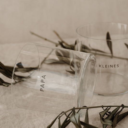 Verres à eau Papa&Kleines noir en lot de 2 (UE = 4 Ensembles)