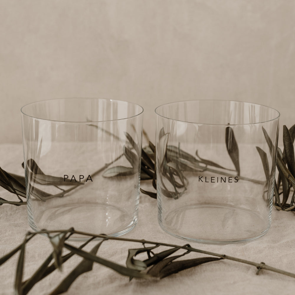 Drinking glass in a set of 2 dad & little ones (PU = 4 sets)