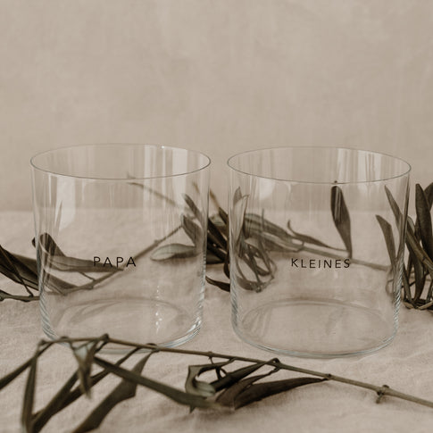 Drinking glass in a set of 2 dad & little ones (PU = 4 sets)