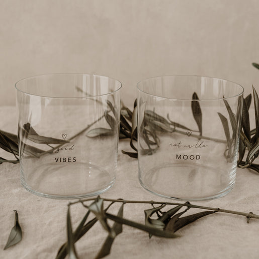 Mood drinking glass in a set of 2 (PU = 4 sets)