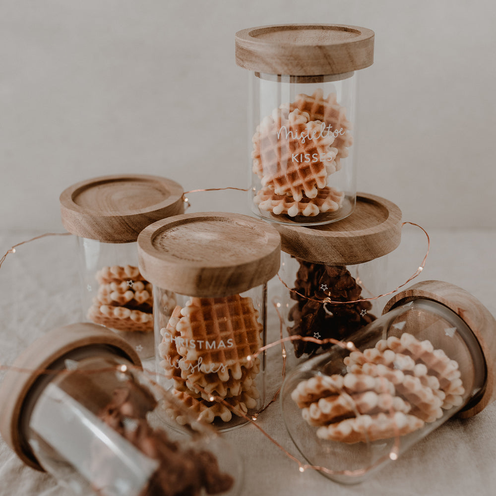 Mini Christmas Storage Jars in a Set of 6 (PU = 2 sets)