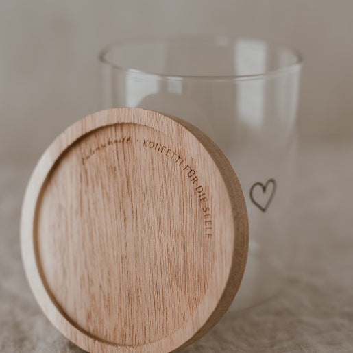 Vorratsglas Herz schwarz 13cm (VE = 4 Stk)