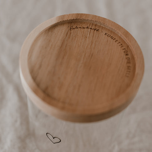 Pot à provisions Coeur noir 13 cm (UE = 4 Pièces)
