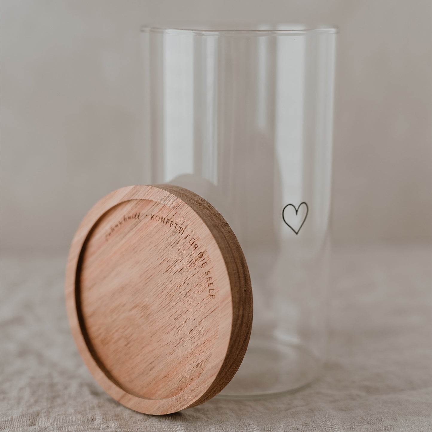 Storage jar heart black 19cm (PU = 4 pieces)
