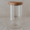 Storage jar heart black 19cm (PU = 4 pieces)