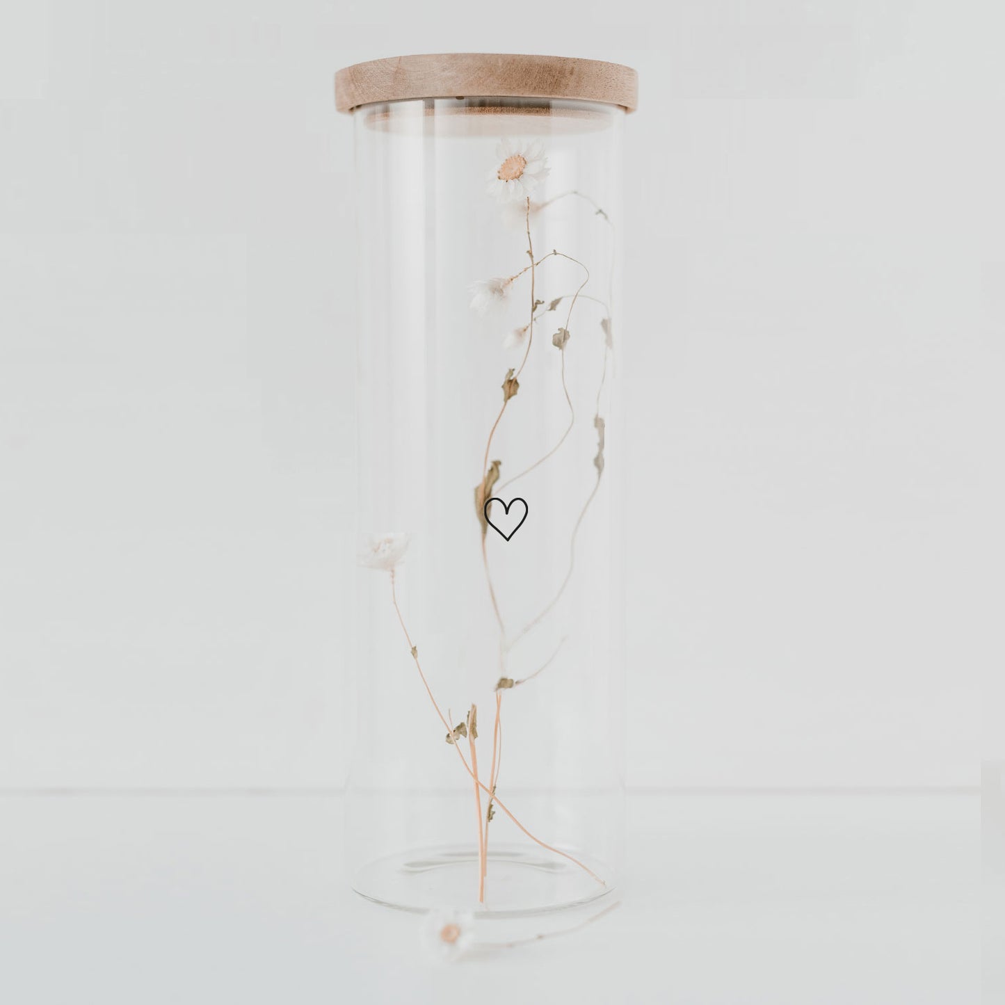Vorratsglas Herz schwarz 31cm (VE = 4 Stk)