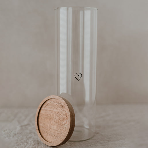 Vorratsglas Herz schwarz 31cm (VE = 4 Stk)