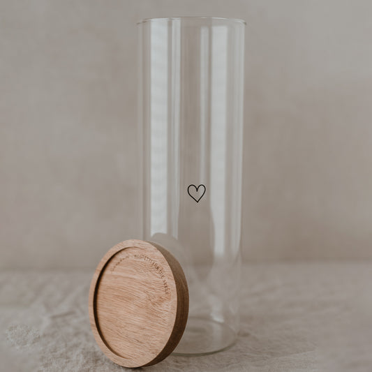 Vorratsglas Herz schwarz 31cm (VE = 4 Stk)