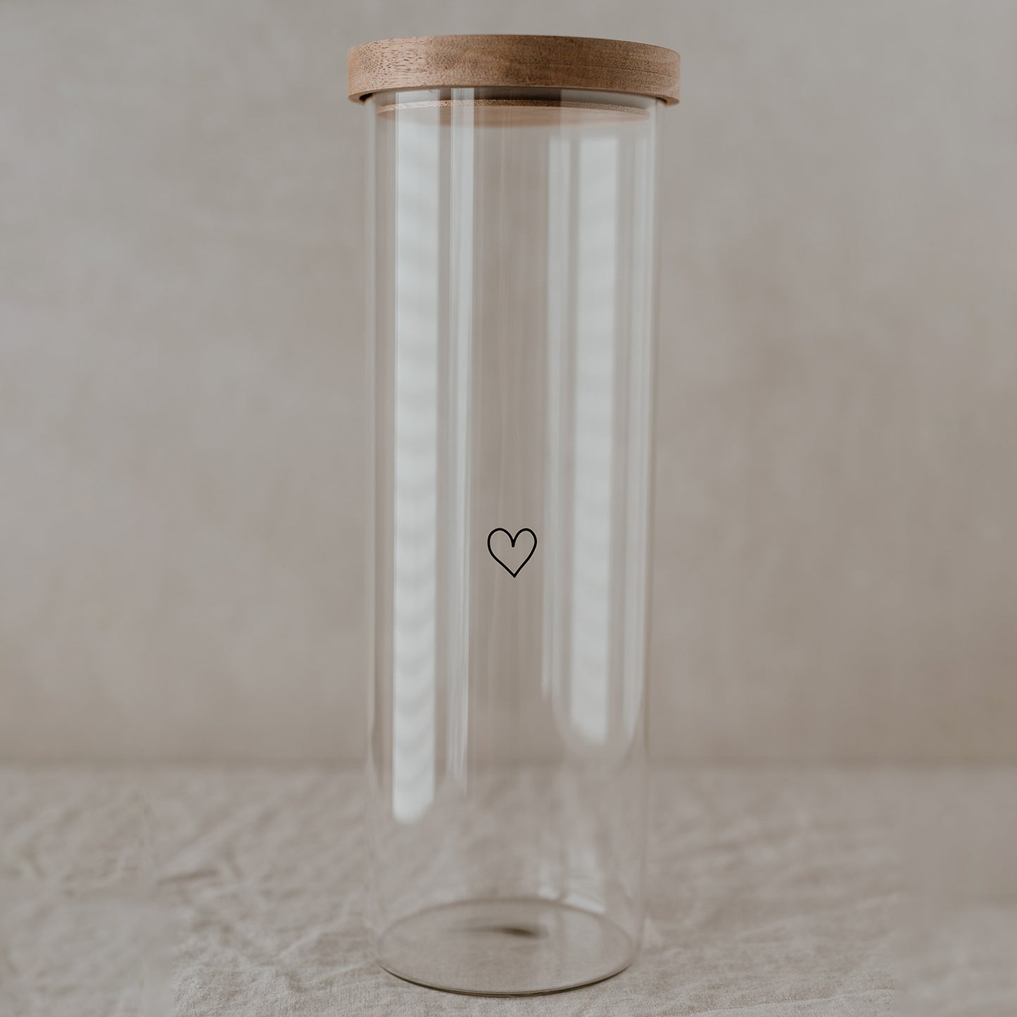 Vorratsglas Herz schwarz 31cm (VE = 4 Stk)