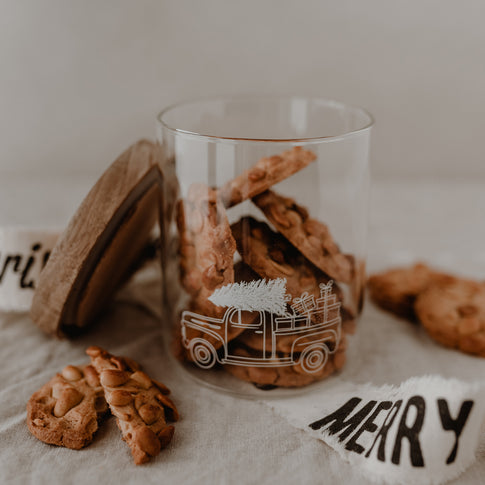 Vorratsglas Weihnachtsauto 13cm (VE = 4 Stk)