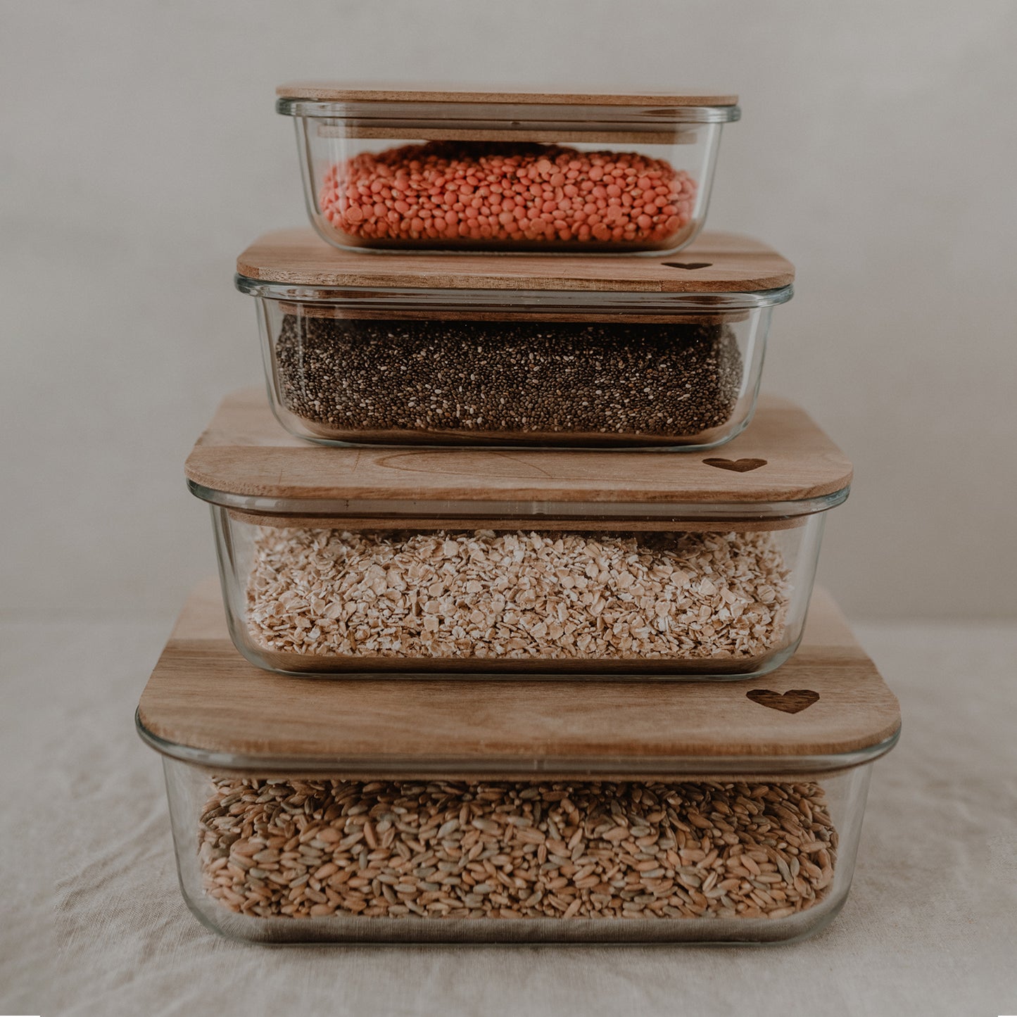 Vorratsbehälter Herz 12,5 x 17 cm (VE = 4 Stk)